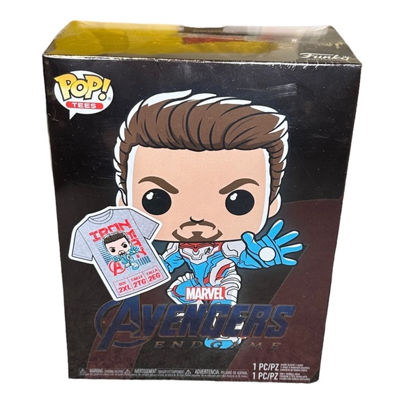 Funko Pop! Tees Marvel Avengers Endgame Iron Man Tee Vinyl Set - 2XL - Picture 1 of 2